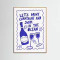 Plakat Champagne by the ocean – plakat i druk artystyczny