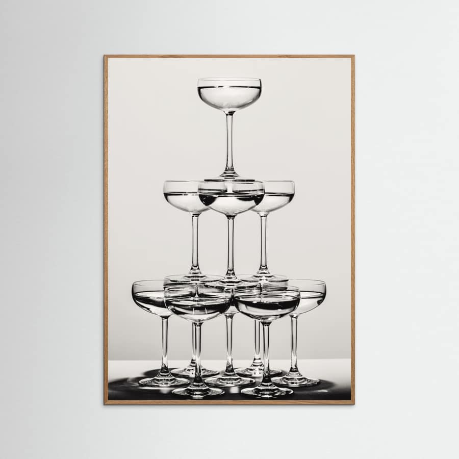 Champagne tower_6 -juliste – juliste ja taidepainatus