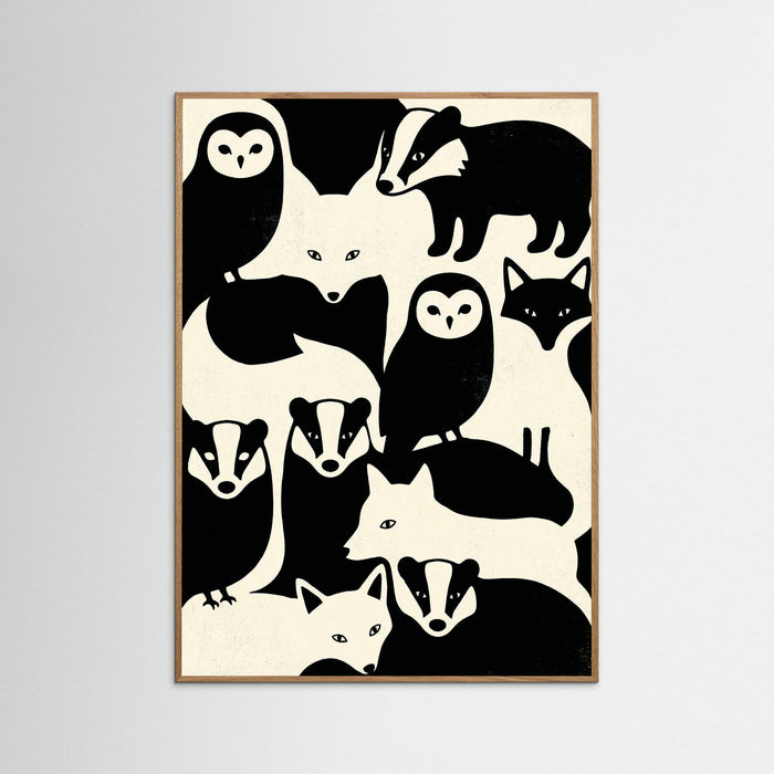 Oak Nature Checkerboard Felines