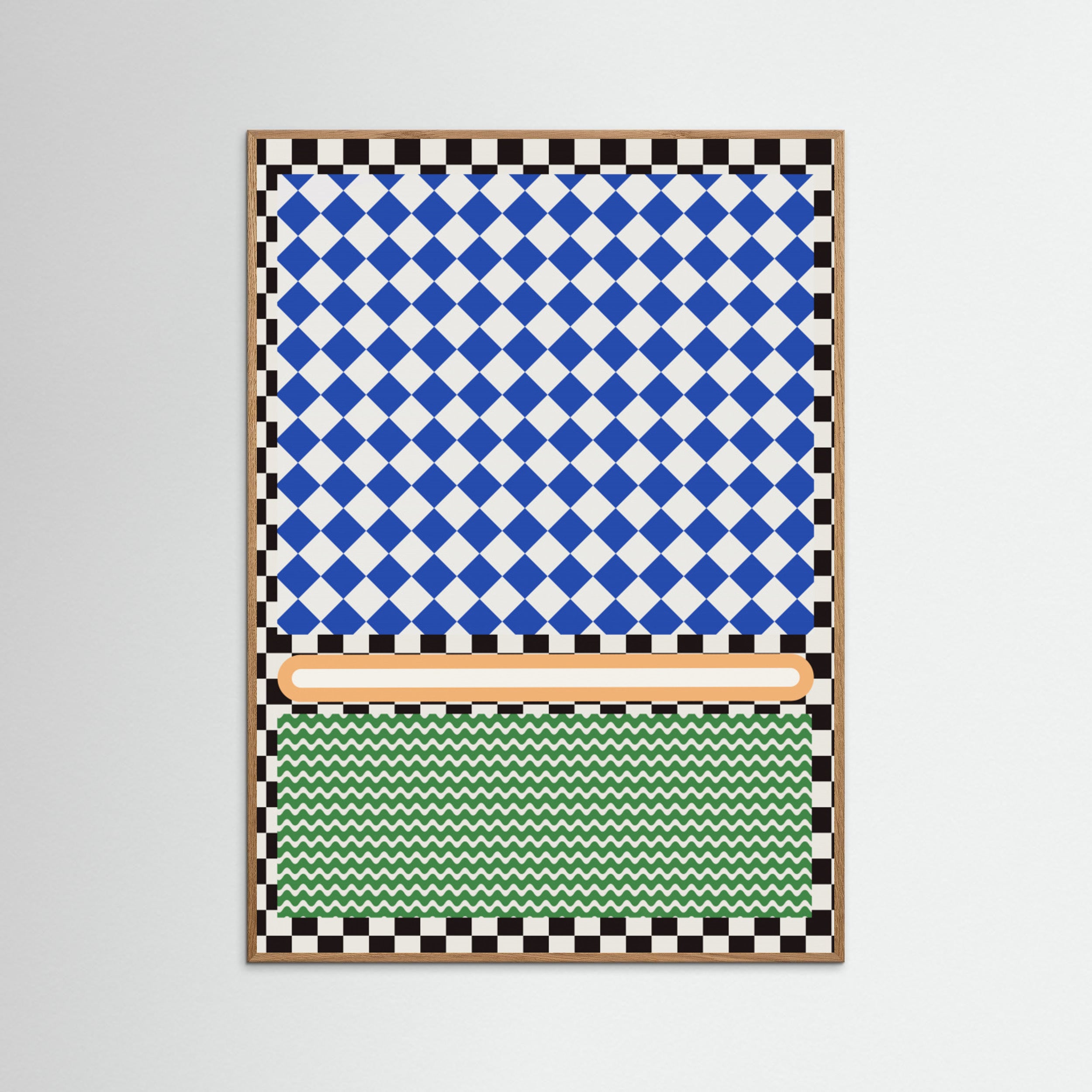Oak Nature Checkered Rothko Inspiration Poster