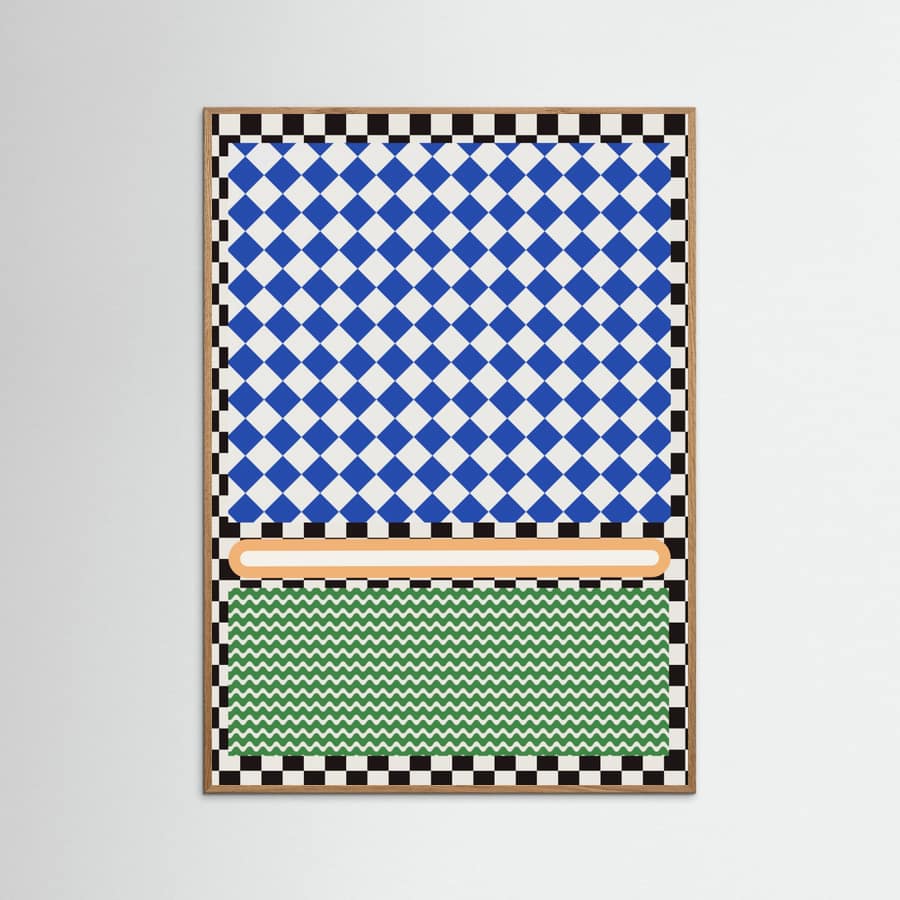 Checkered Rothko Inspiration Poster
