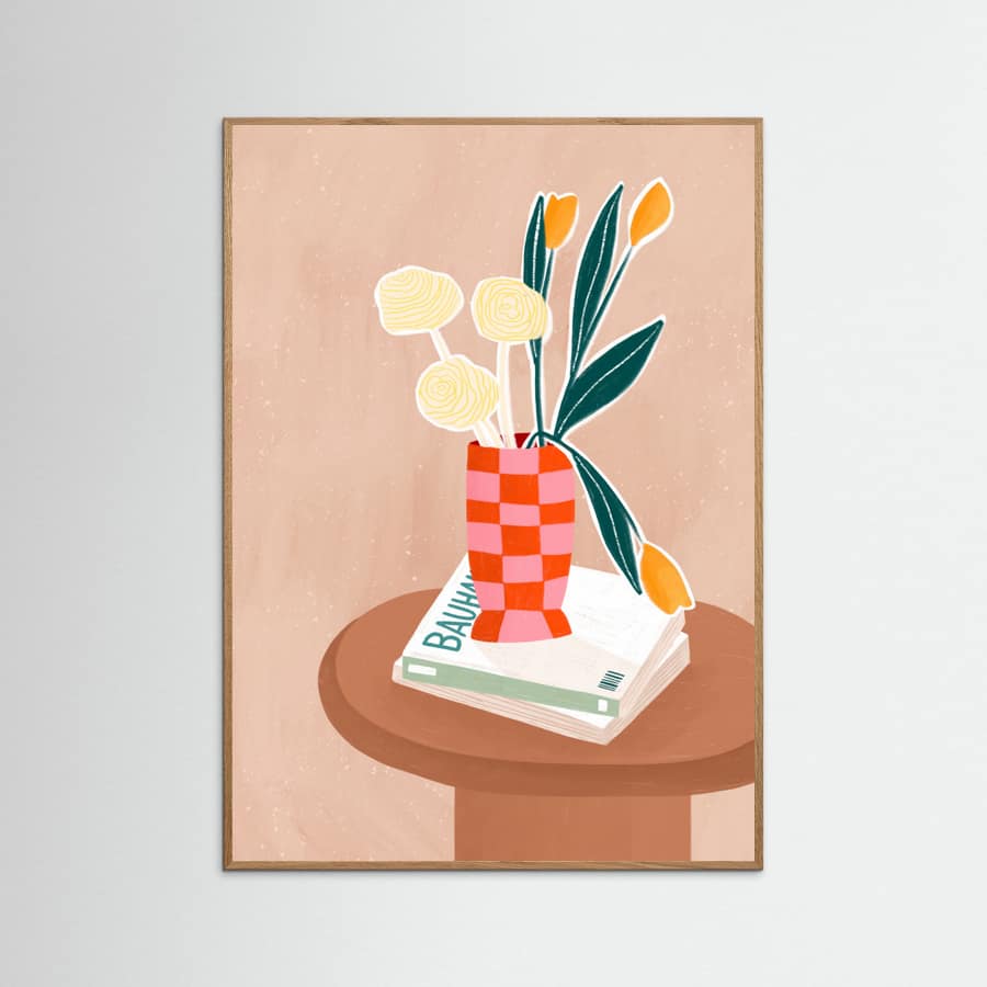 Checkered Vase Poster – Poster und Kunstdruck