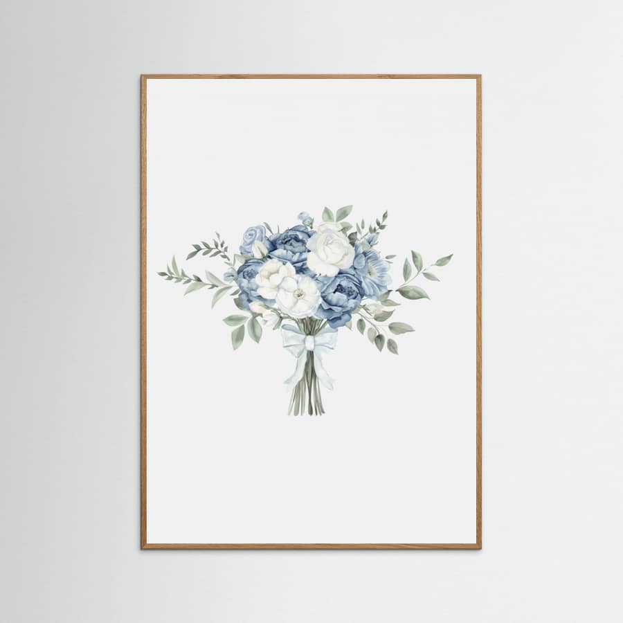 Coastal Bouquet With Bow Poster