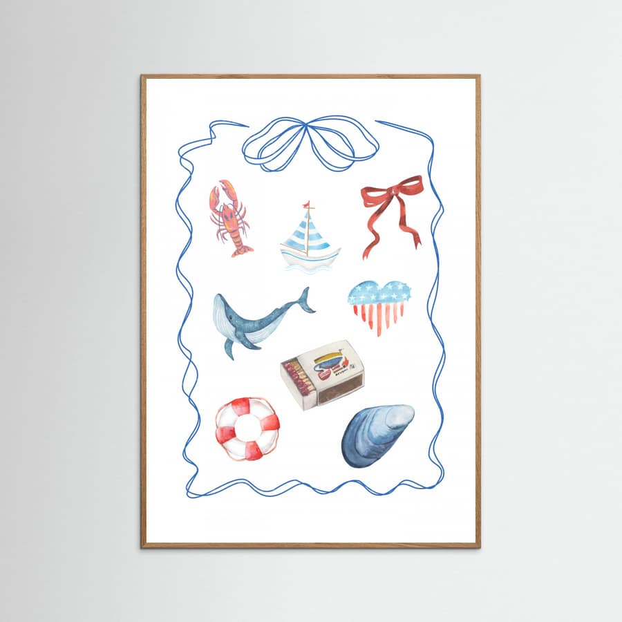 Coastal Collage Poster