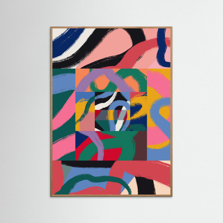 Plakat Colorful Line Ribbon Abstract