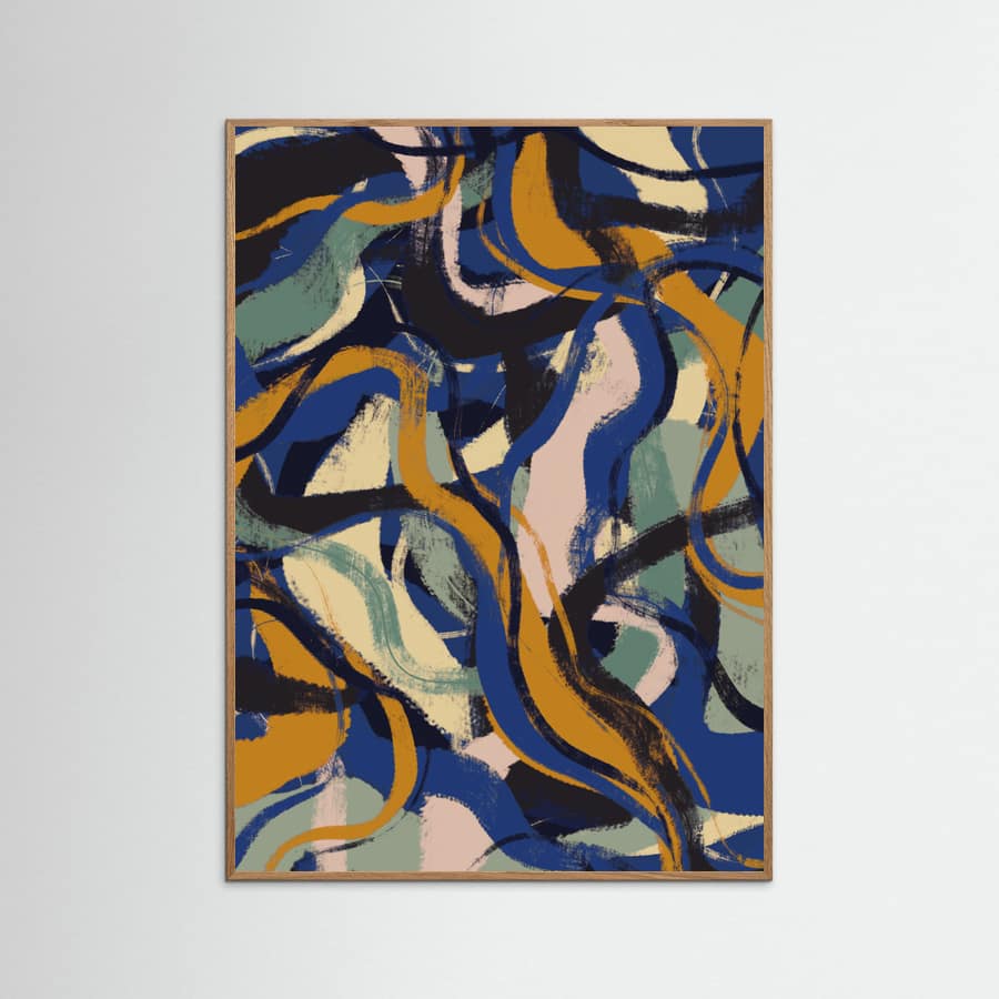 Colorful Strokes Pattern Poster