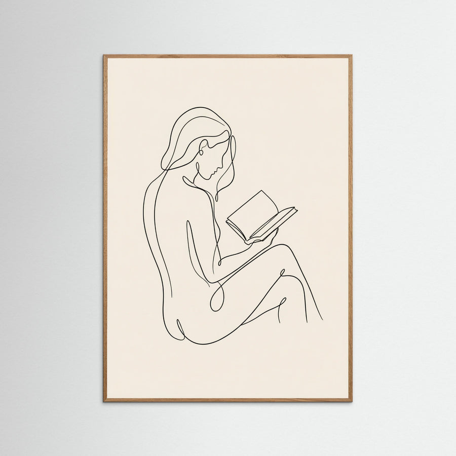 Contemplative Line Portrait