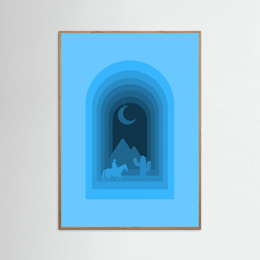 Cool Desert Night Poster