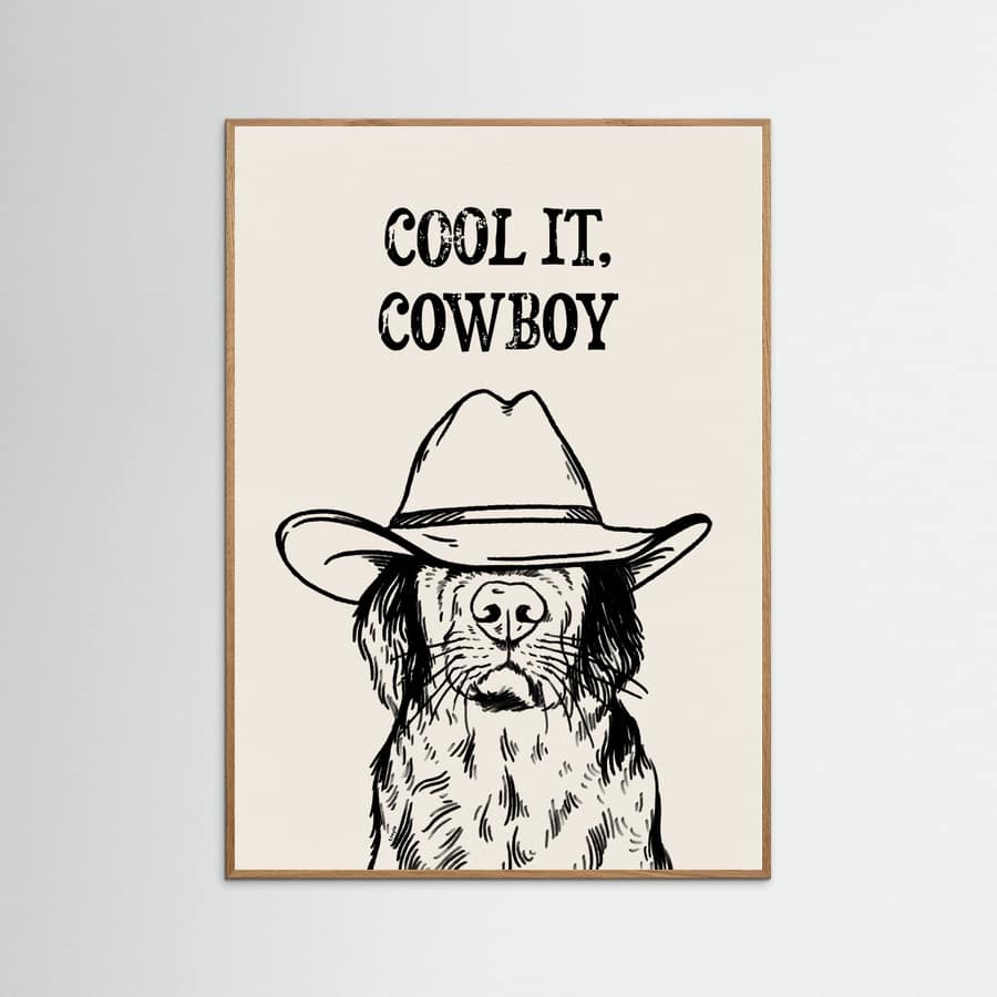 Póster Cool it Cowboy Black
