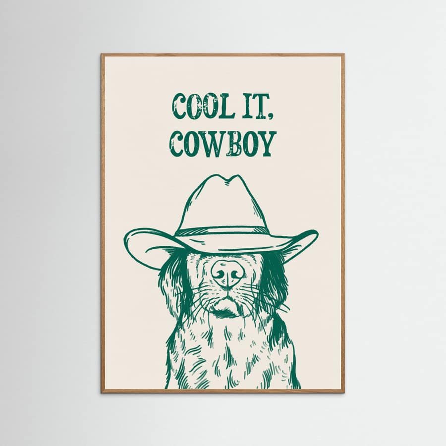 Plakat Cool it Cowboy Green