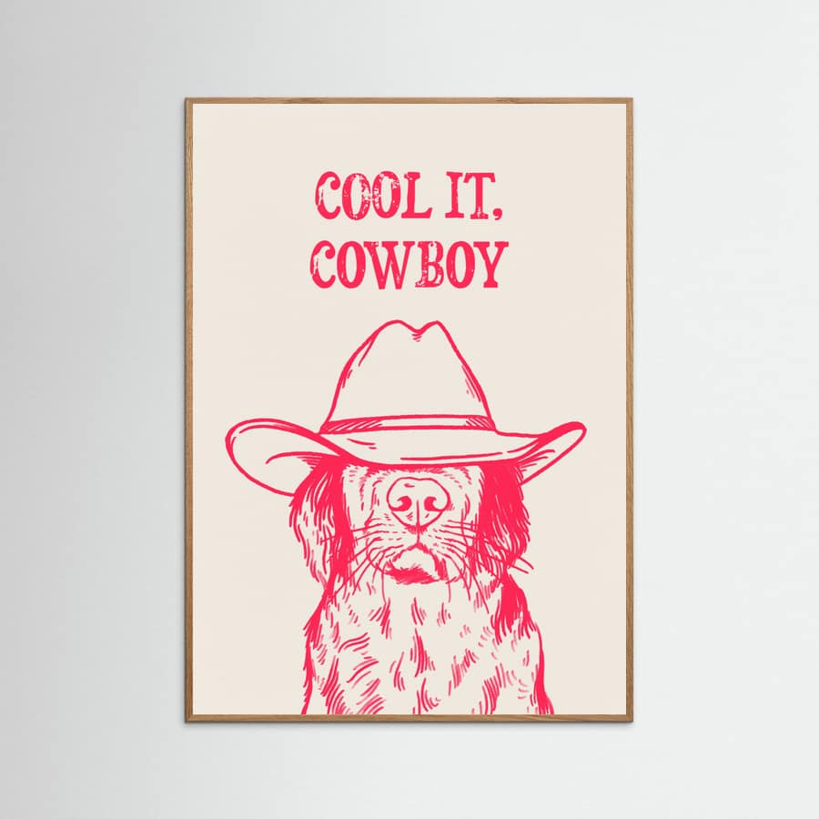 Póster Cool it Cowboy Pink