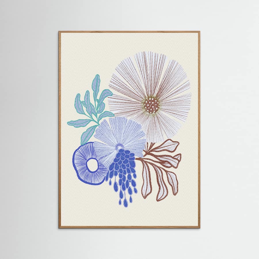 Coral floral Poster