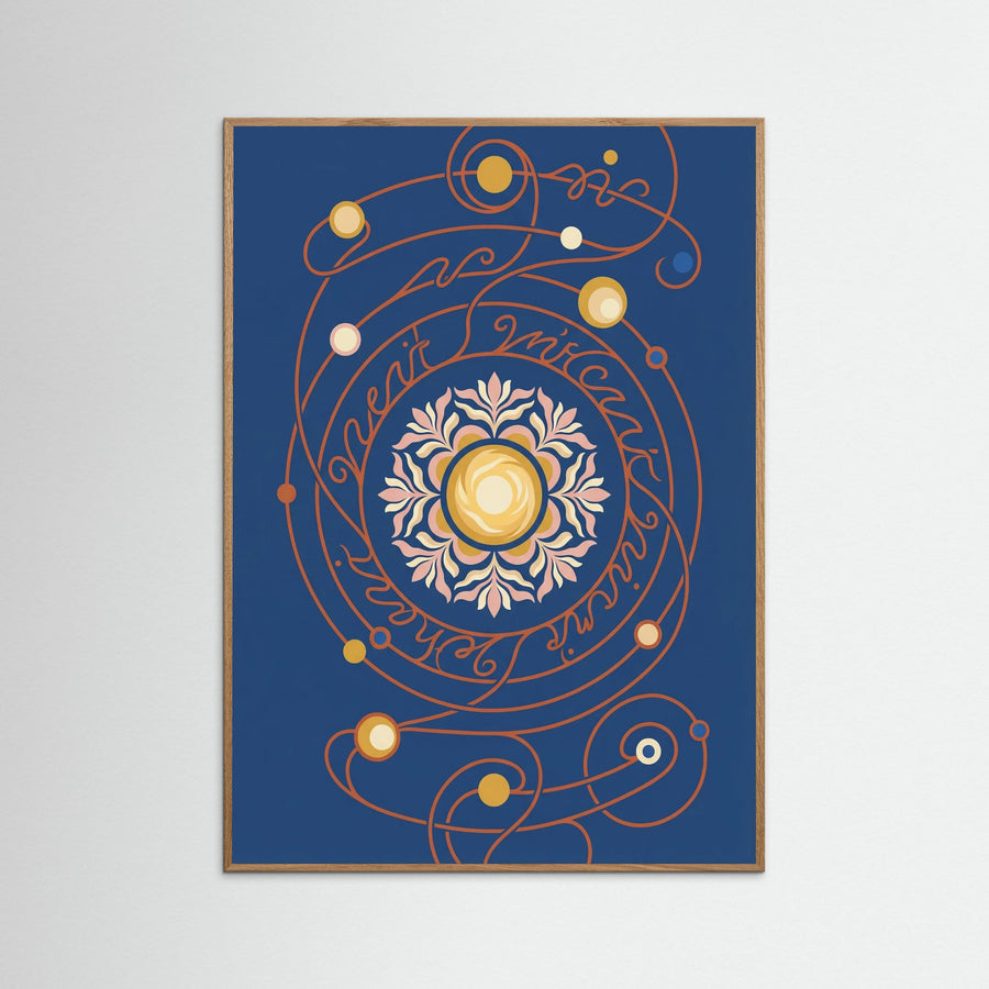 Cosmic Floral Script