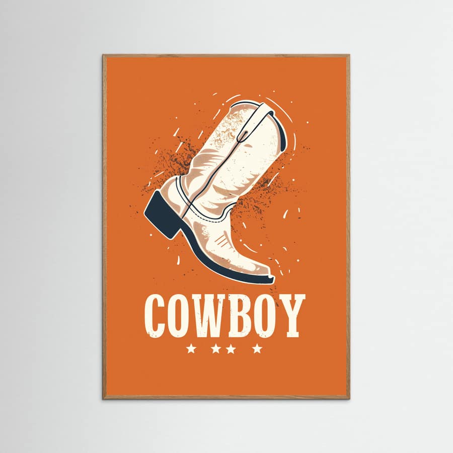 Poster Cowboy Boots Vintage – poster e stampa artistica
