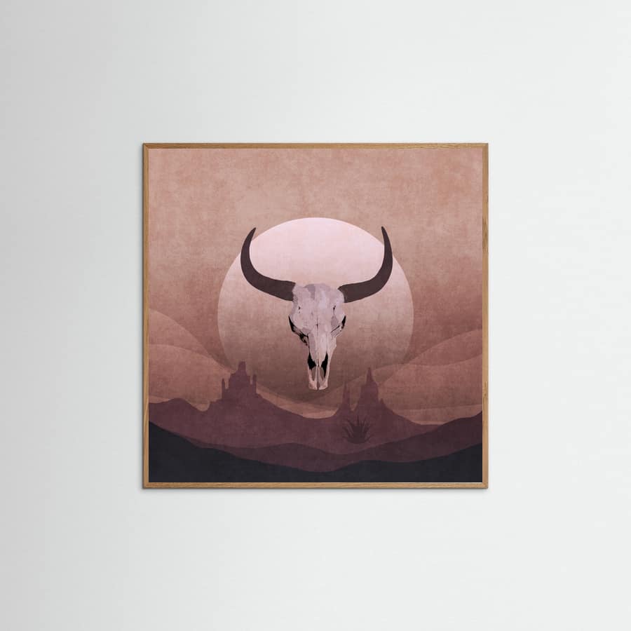 Cowboy Skull Poster