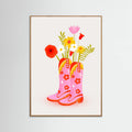 Oak Nature Cowgirl Boots Poster