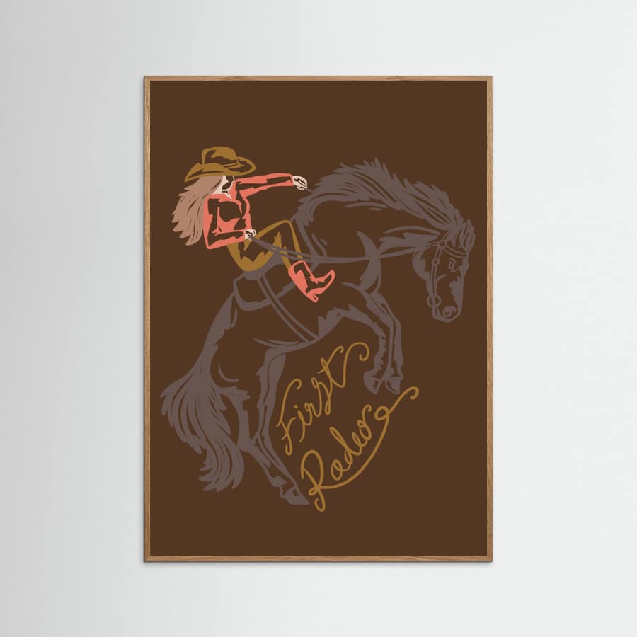 Cowgirl First Radeo Poster