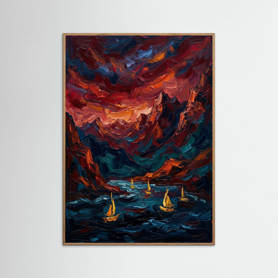 Crimson Coast Evening