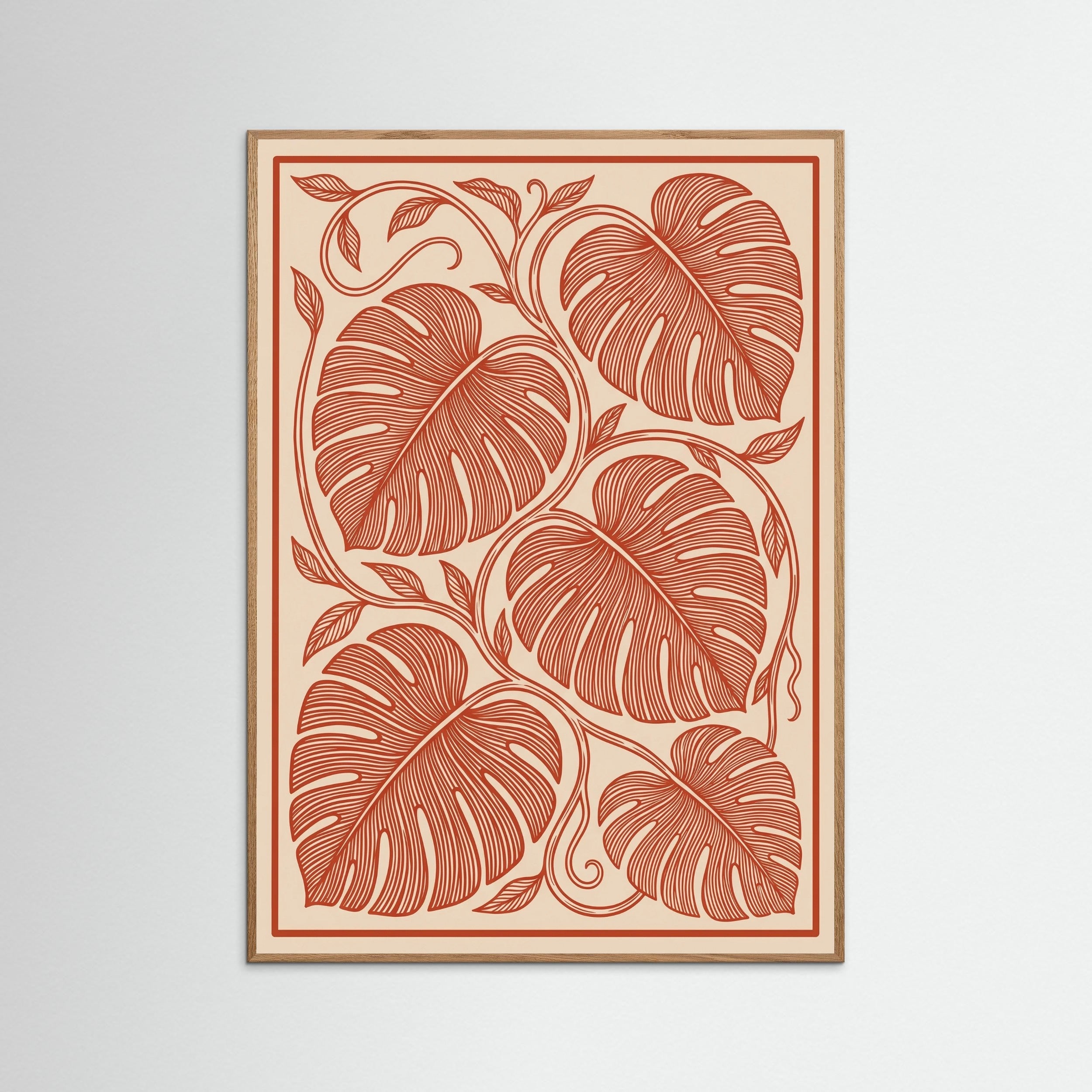 Oak Nature Crimson Fronds