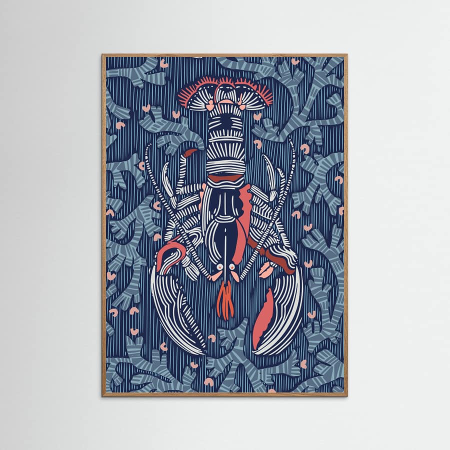 Crustacean Core navy -juliste