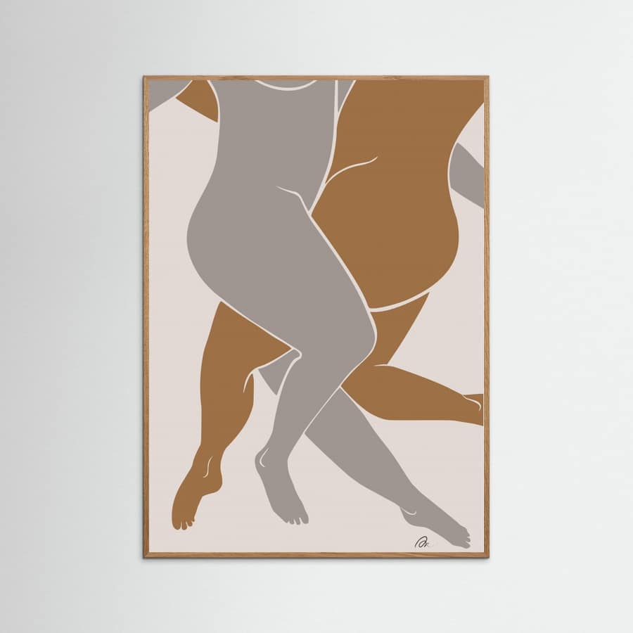 Curvy Figures Embrace Poster – plakat og kunsttryk