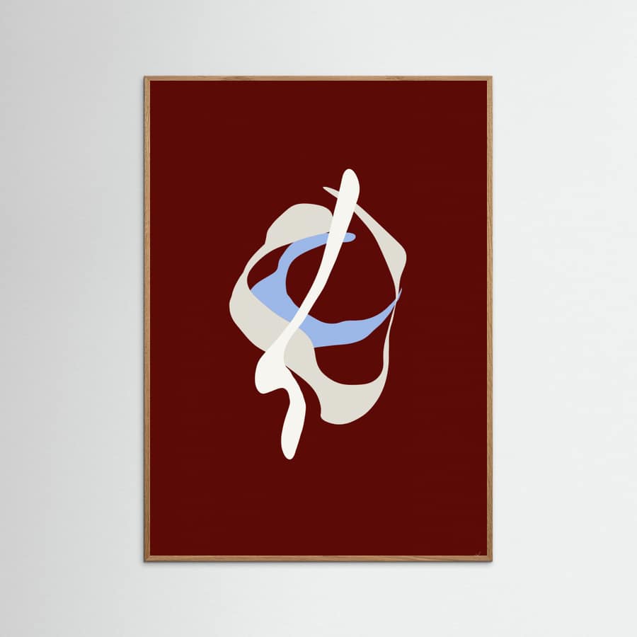 Dart red abstract Poster – Poster und Kunstdruck