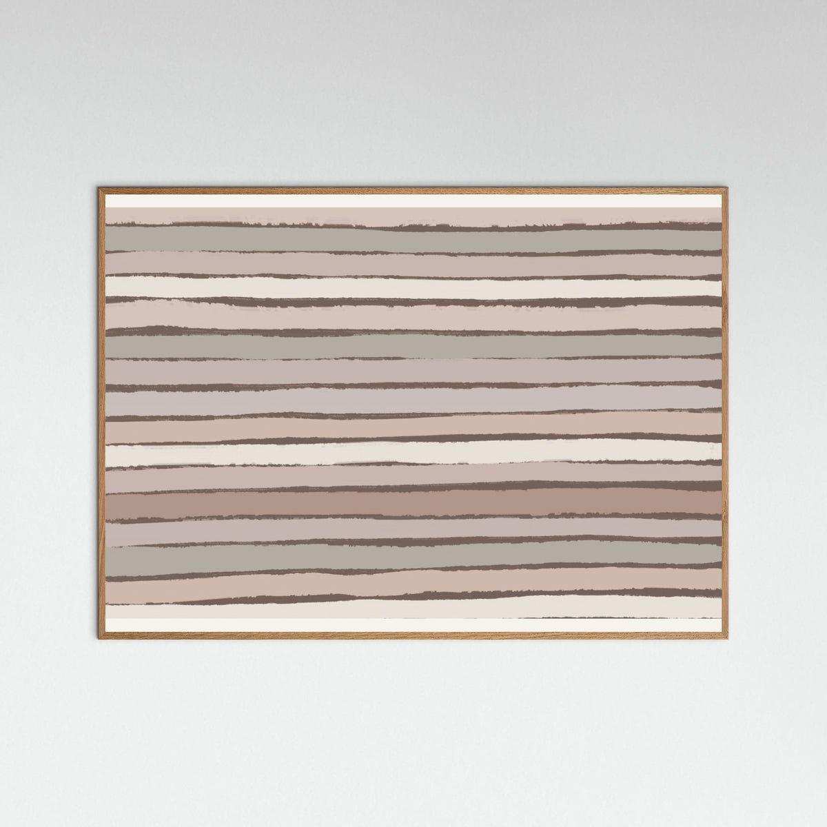 Oak Nature Earthy Stripes Poster