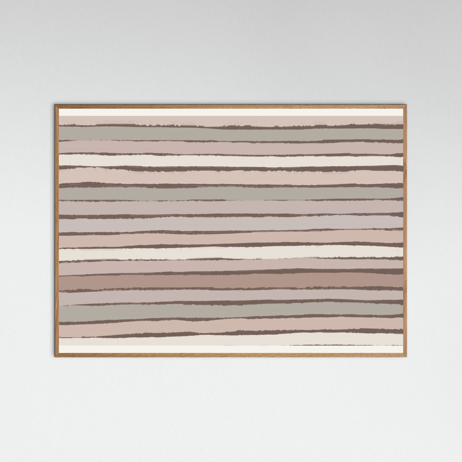 Oak Nature Earthy Stripes Poster