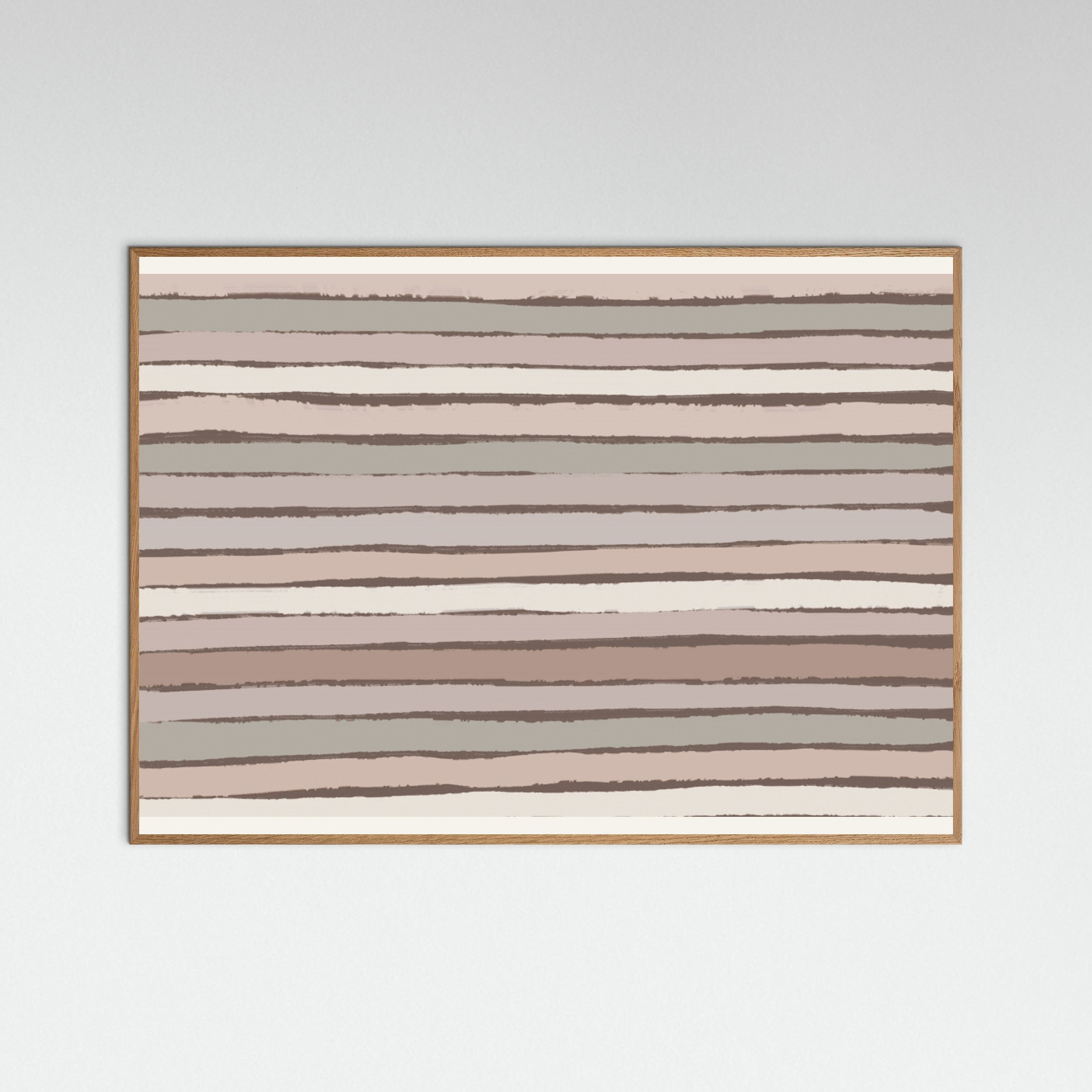Oak Nature Earthy Stripes Poster