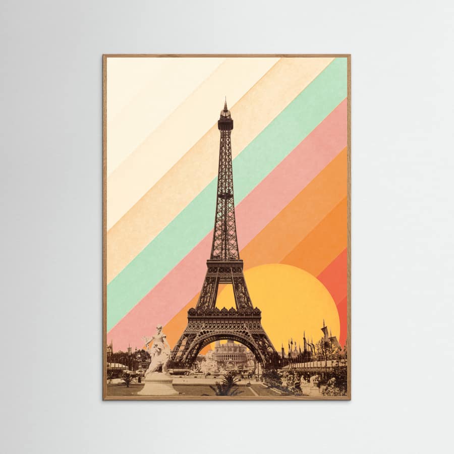Eiffel Tower Rainbow -juliste – juliste ja taidepainatus