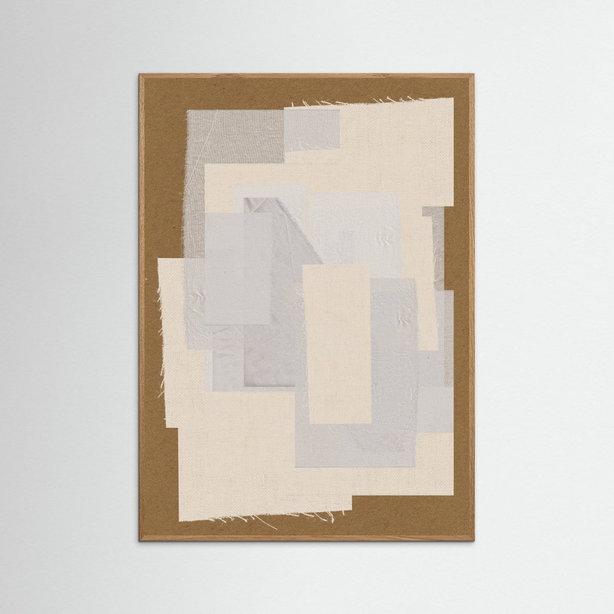 Oak Nature Fabric Pattern Collage No.6 Poster