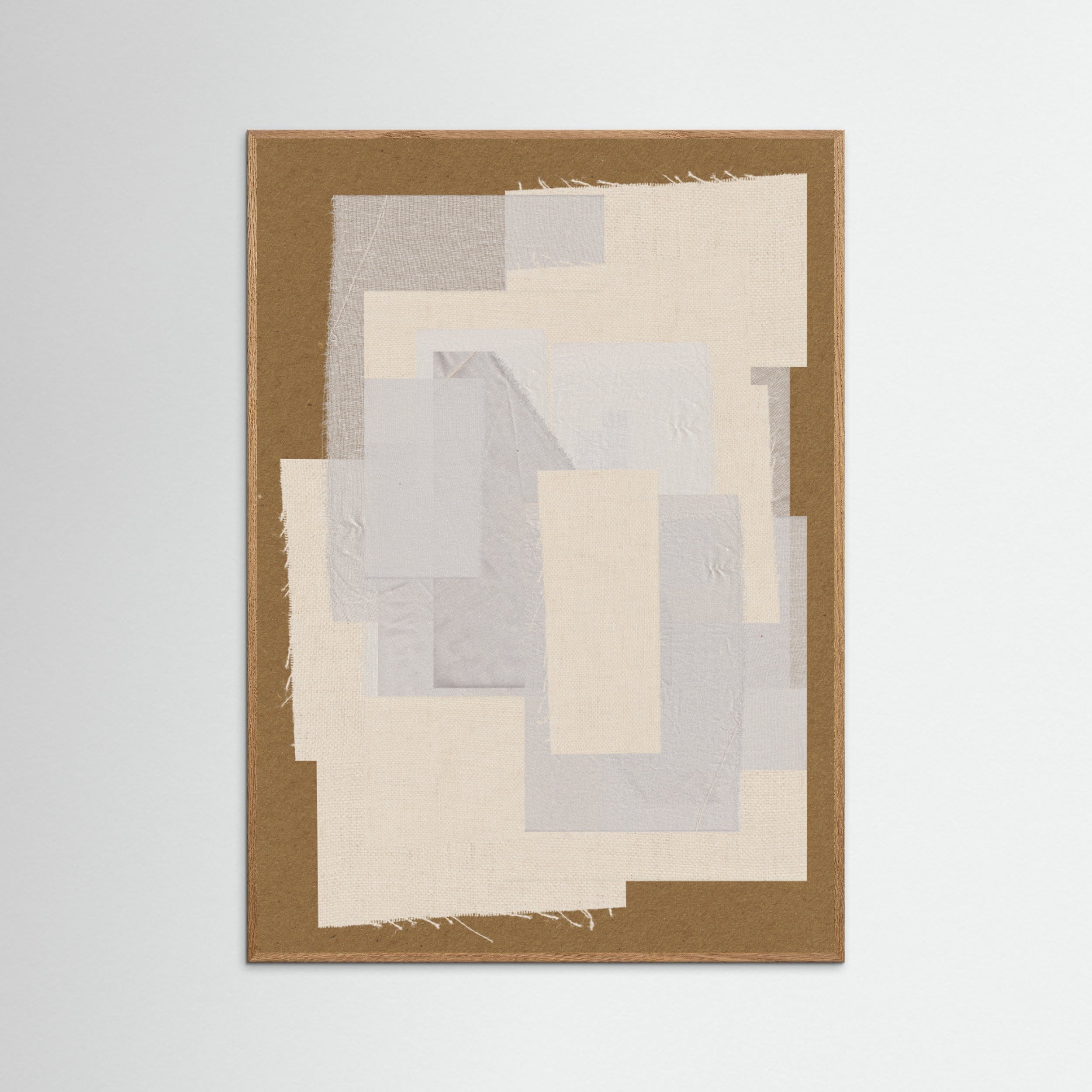 Oak Nature Fabric Pattern Collage No.6 Poster