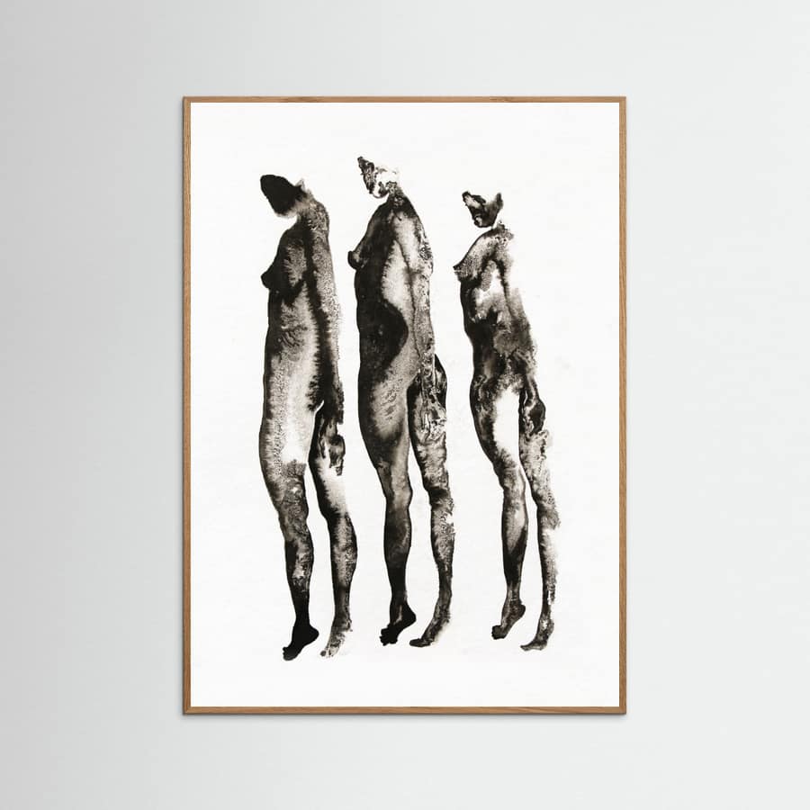 Figure Study 3x -juliste – juliste ja taidepainatus