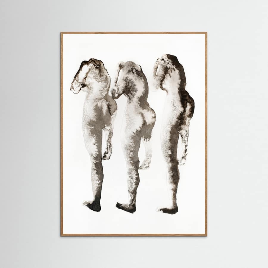 Figure Study 3x (nach Muybridge) -juliste – juliste ja taidepainatus
