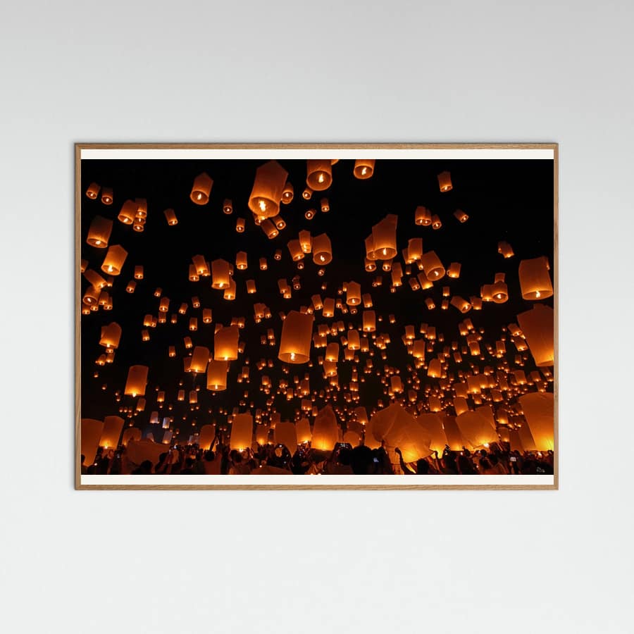 Floating Lanterns Poster – Poster und Kunstdruck