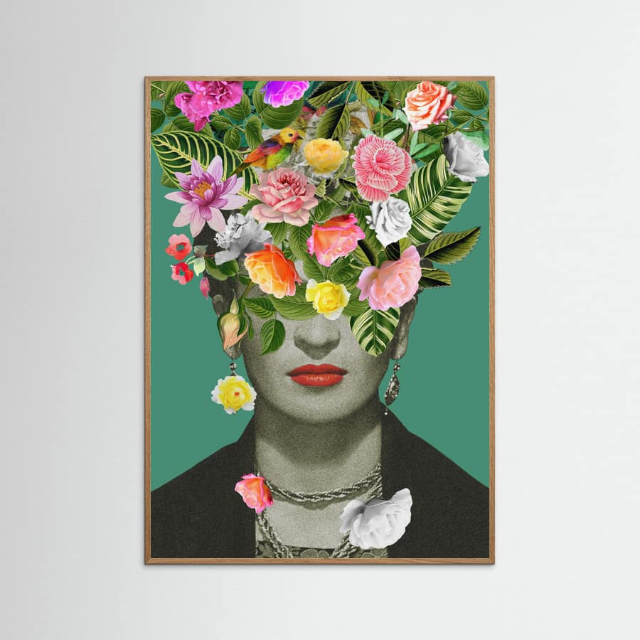 Floral Frida Poster – poster en kunstdruk