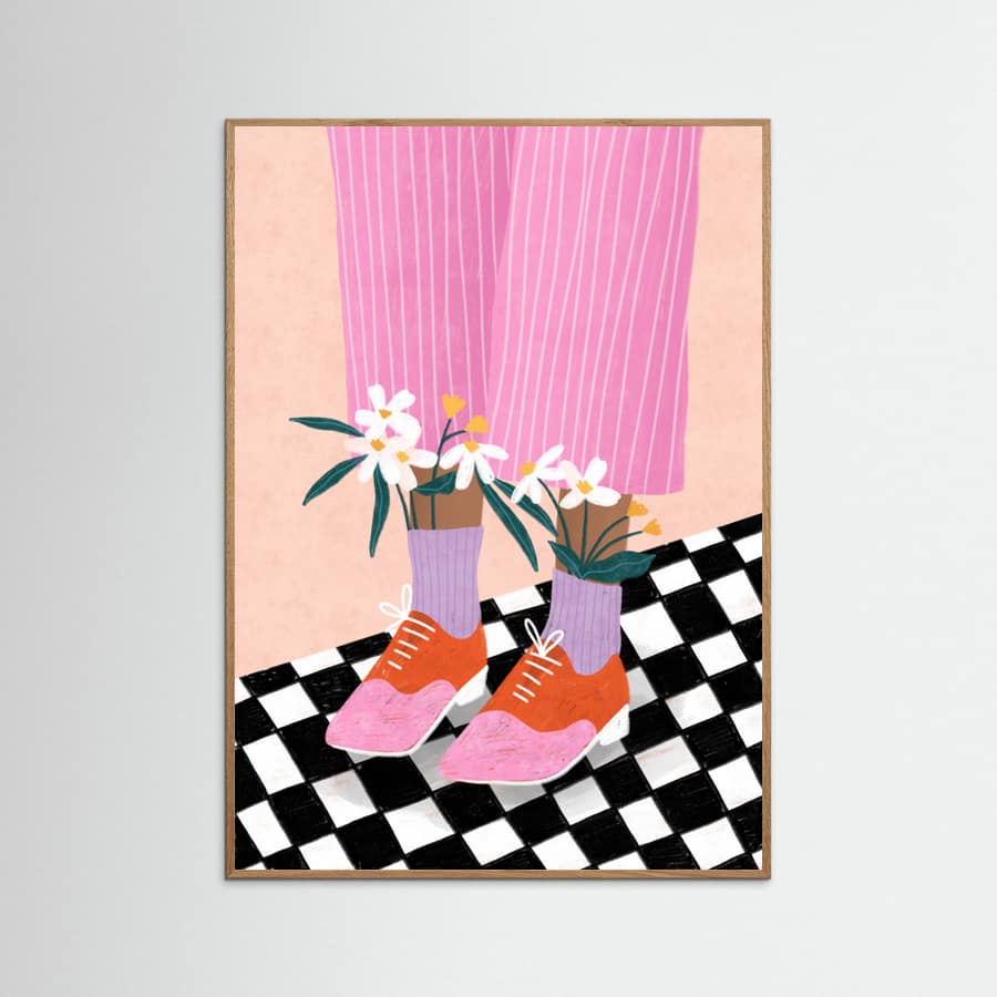 Floral Socks Poster