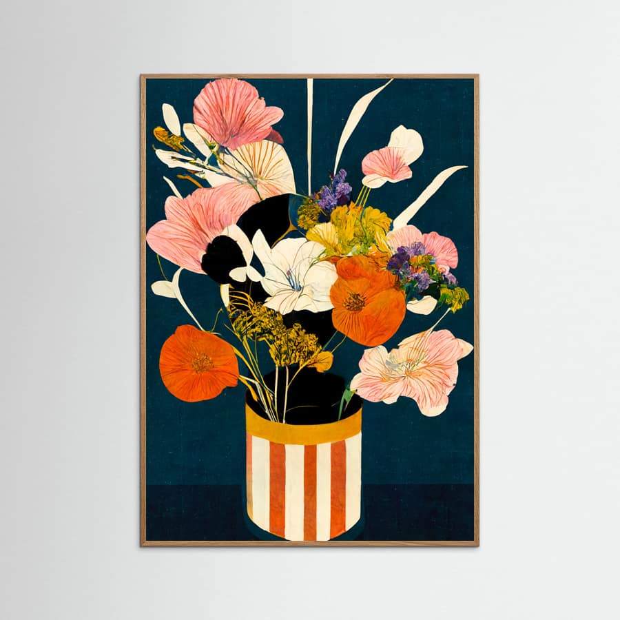 Flowers At Night Poster
