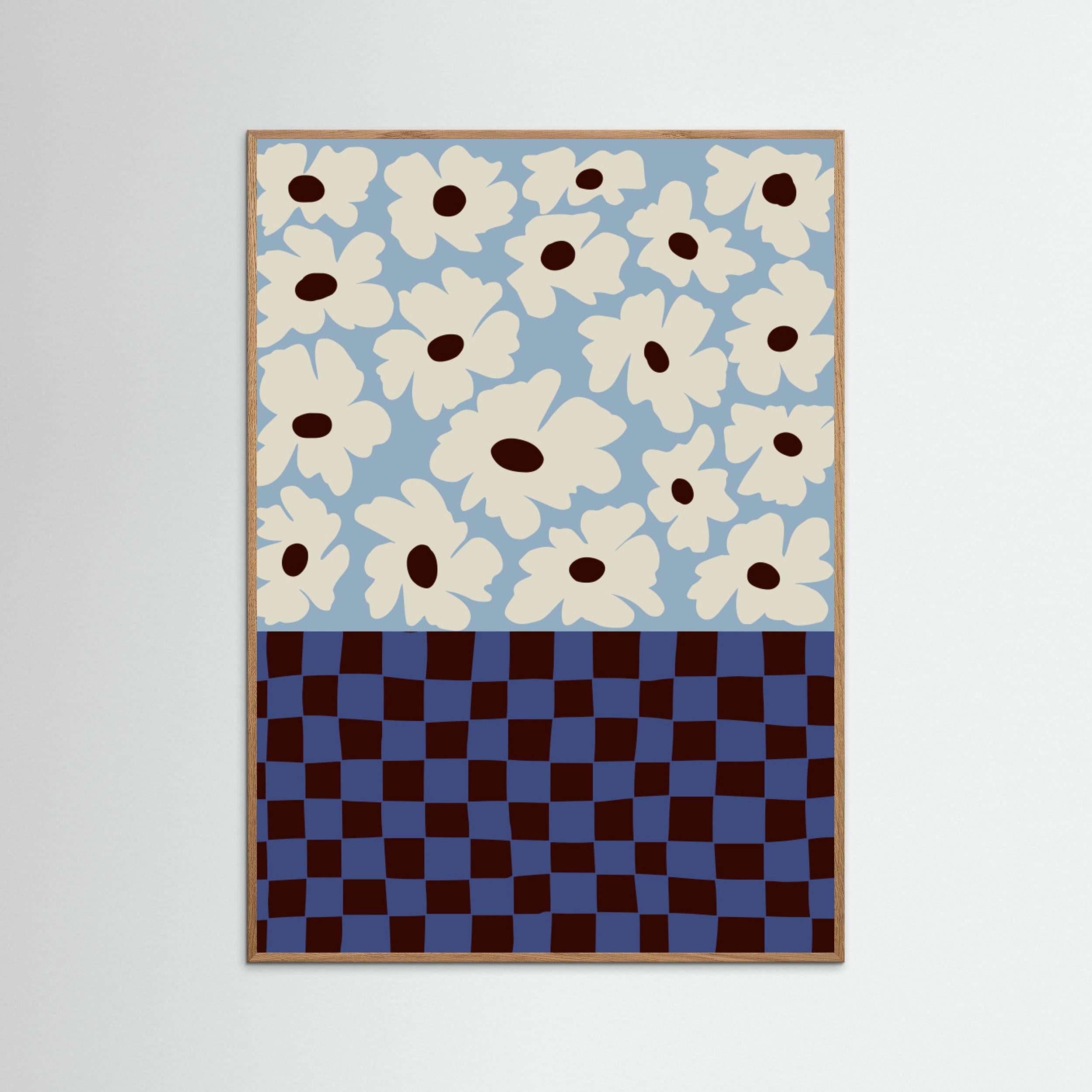 Oak Nature Flowers_checkerboard Poster