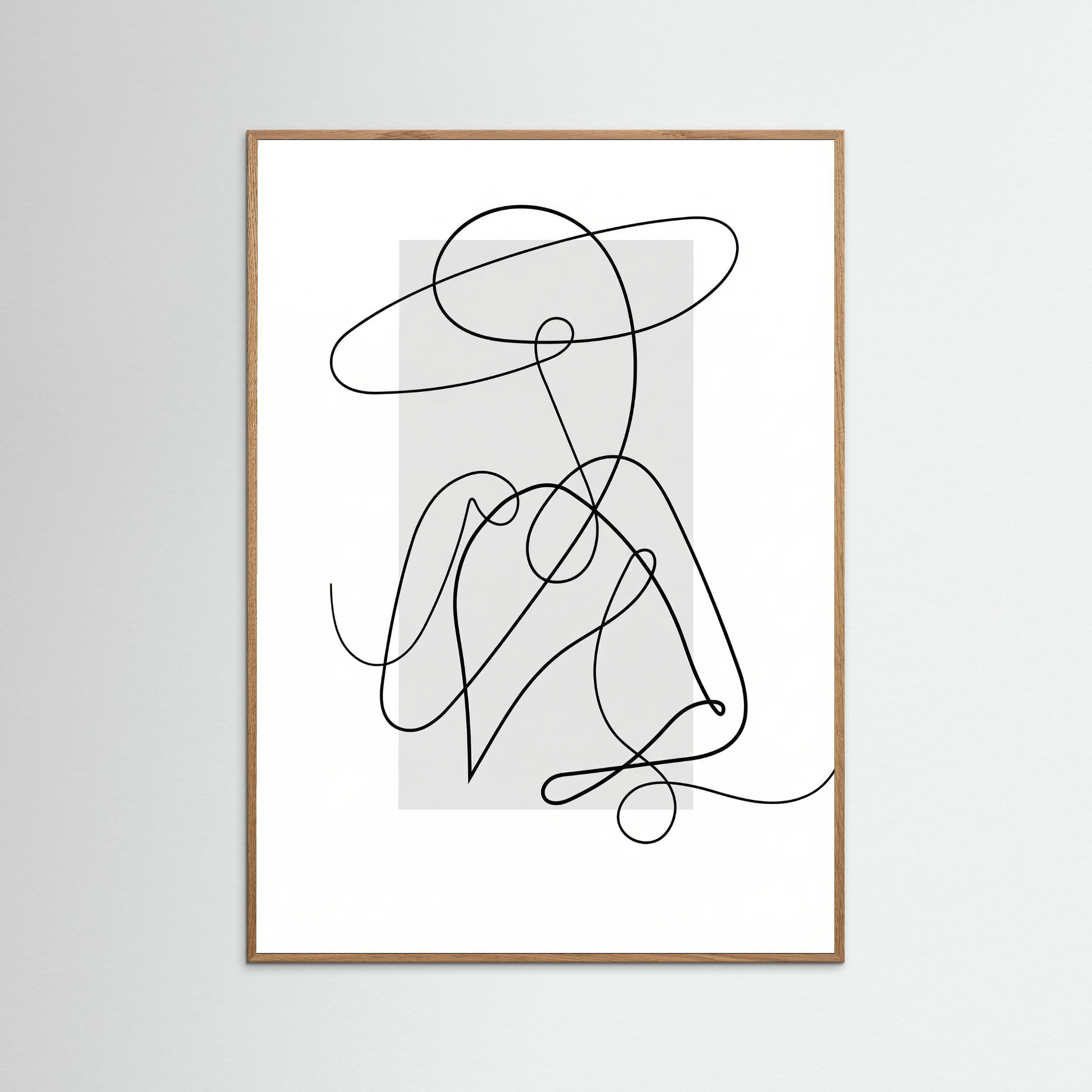 Oak Nature Flowing Contours Gray