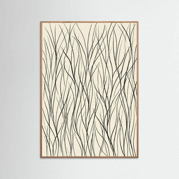 Oak Nature Flowing Rhythms Black