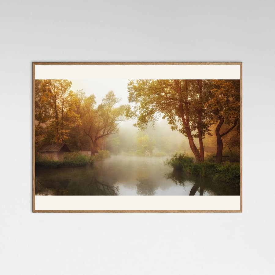 Foggy Autumn Poster