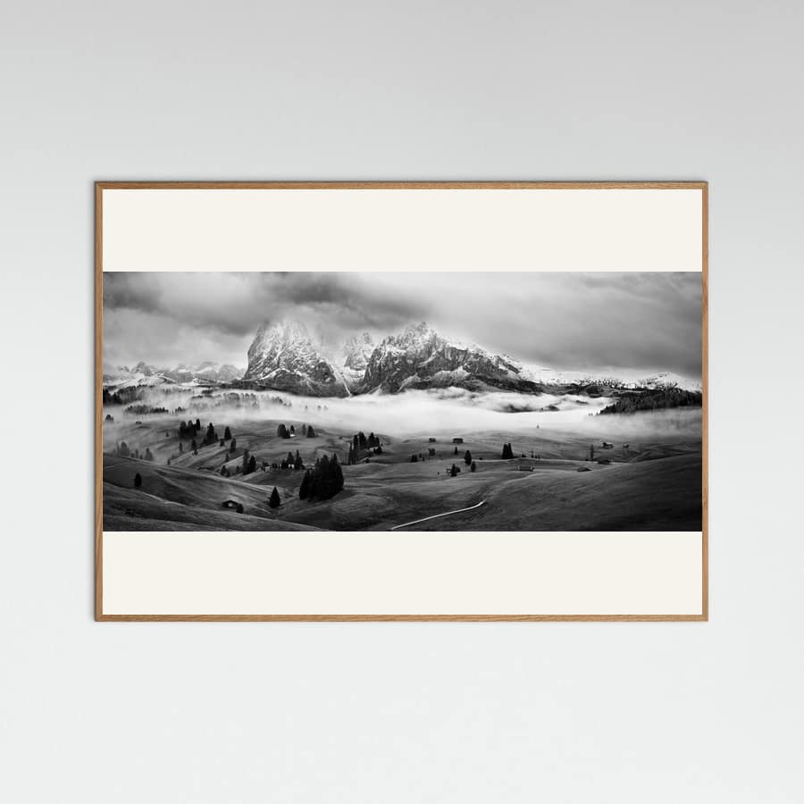 Foggy Dolomites Poster – poster and art print