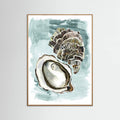 Affiche For the Love of Oysters, foodie art, seafood art, rustic ocean inspired – affiche et impression d’art
