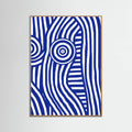 Front Blue and White Striped Nude Poster – poster and art print