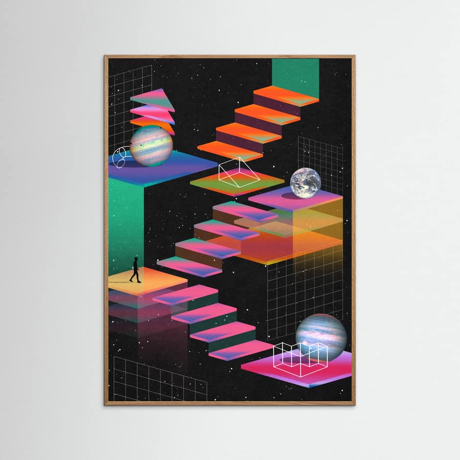 Game Levels Poster – plakat og kunsttryk