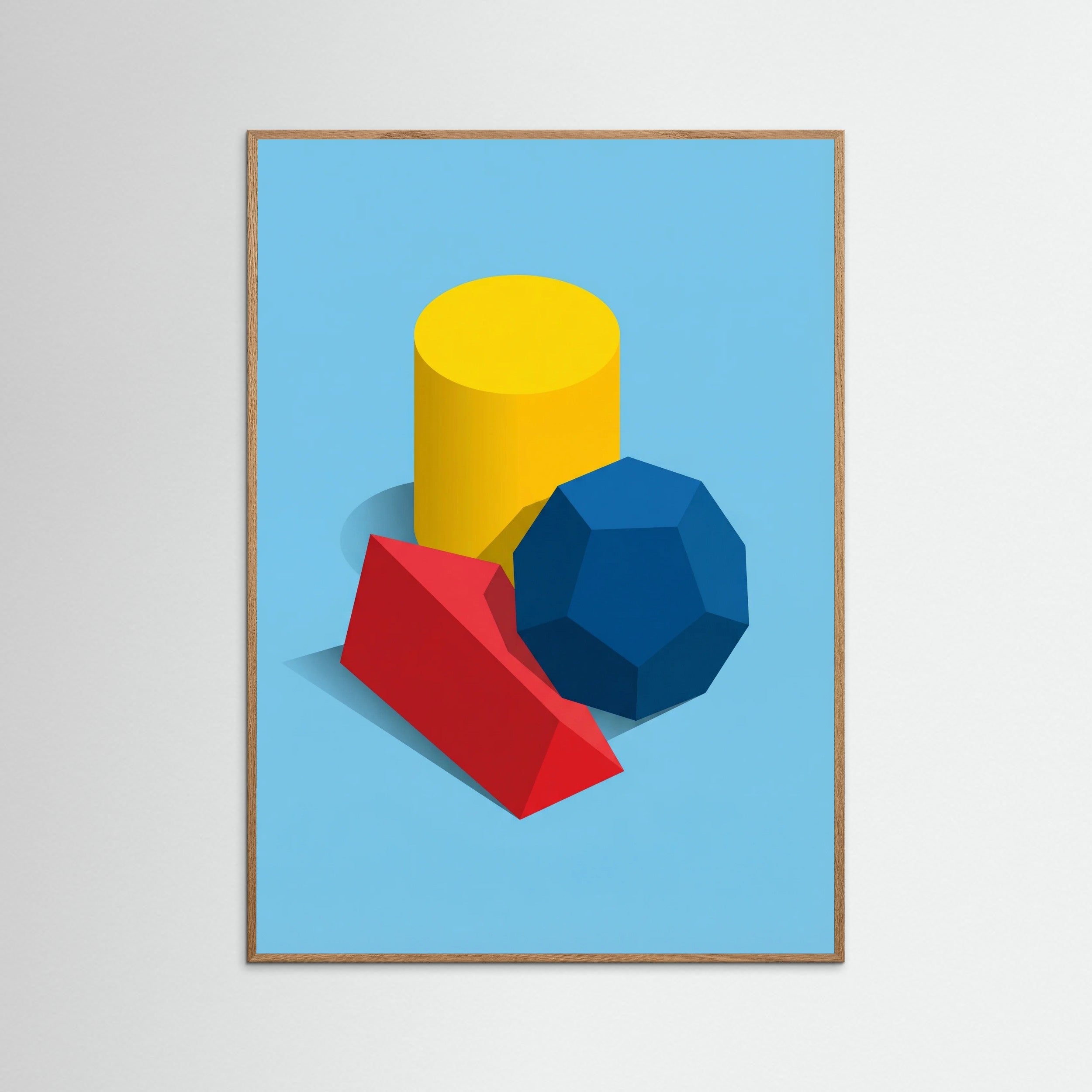 Oak Nature Geometric Abstraction Blue
