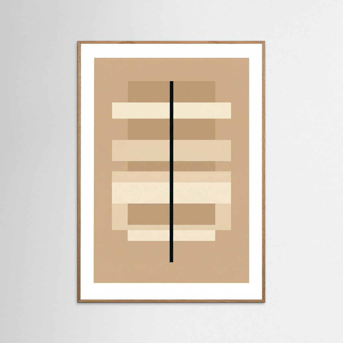 Oak Nature Geometric Balance Beige
