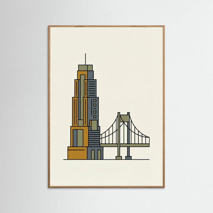Geometric Bicycle – poster and art print
