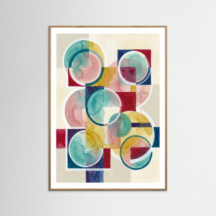 Geometric Harmony Beige – poster and art print